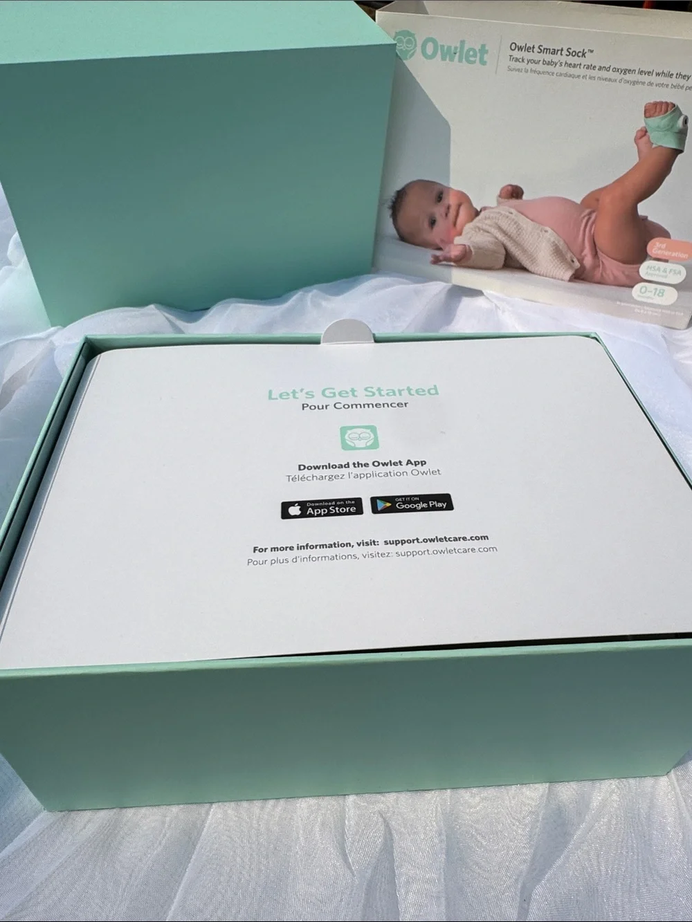 Owlet Smart Sock Baby Monitor – Mint Green